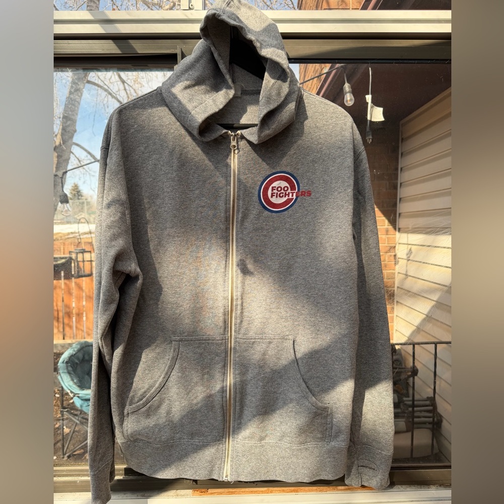Foo Fighters 2018 Wrigley Field Chicago Cubs Tour Zip Up Hoodie